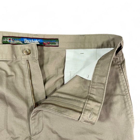 Vintage Duxbak Pants Mens 36x30 Khaki Beige Tan Casual 90s Creased Outdoor - Picture 4 of 9